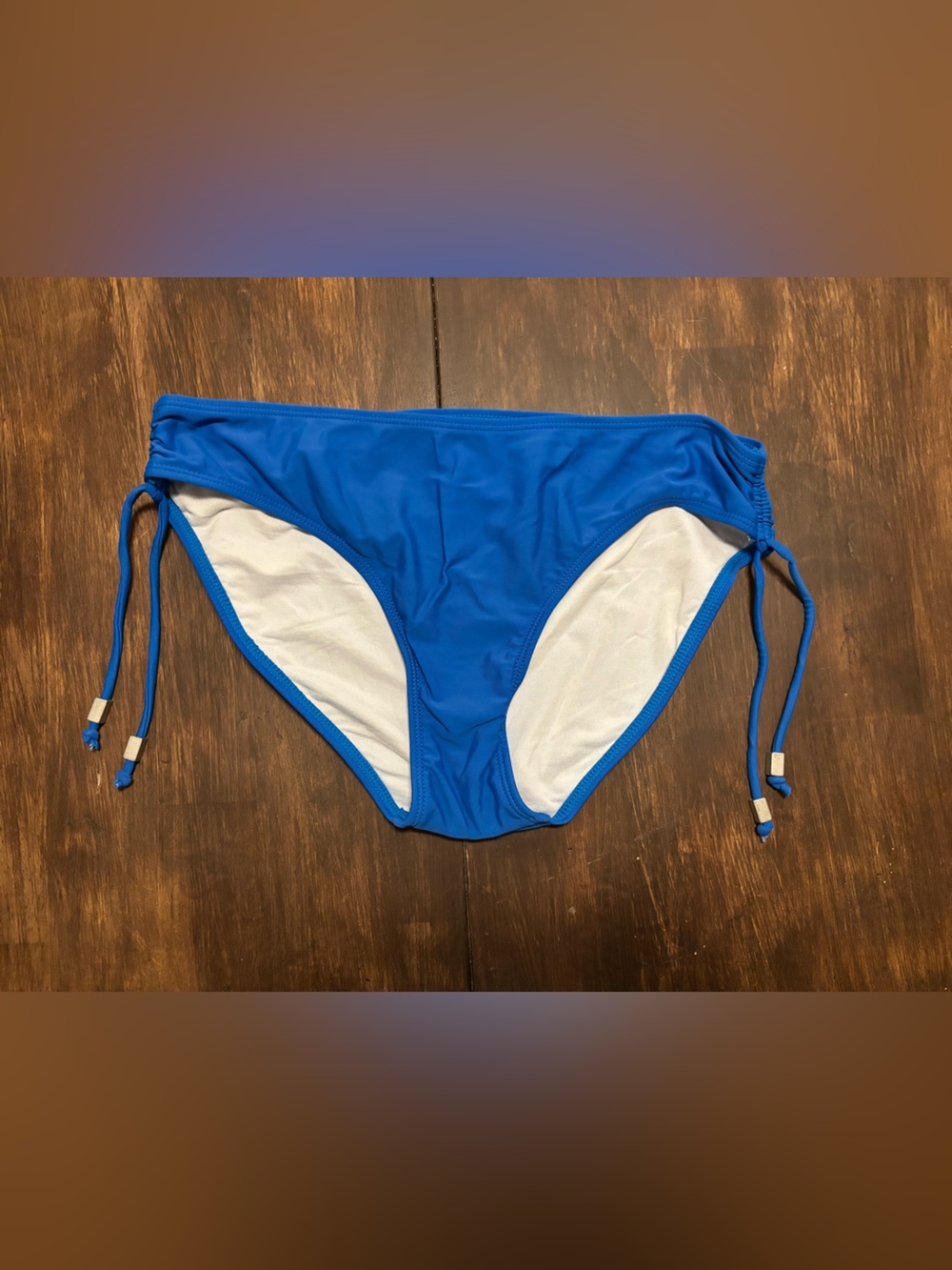 Blue Bikini Bottom with Side Ties